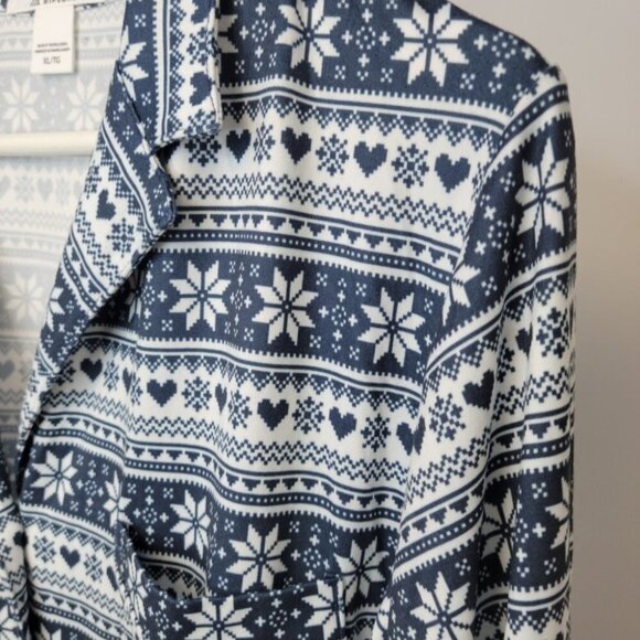 Ripzone Jersey Pajama Button Down Top - Picture 4 of 7